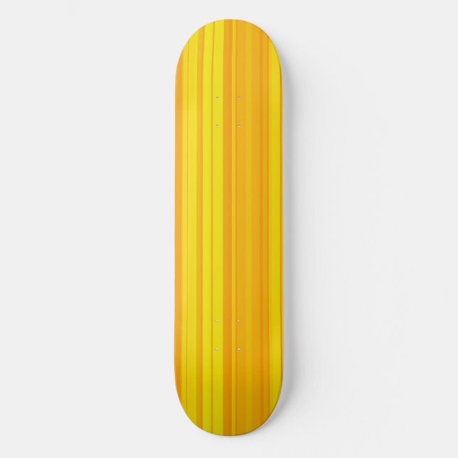 Orange Yellow Stripes Skateboard (Front)