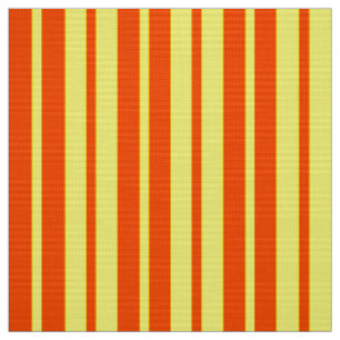 Orange Yellow Stylish Stripes Pattern Design Fabric