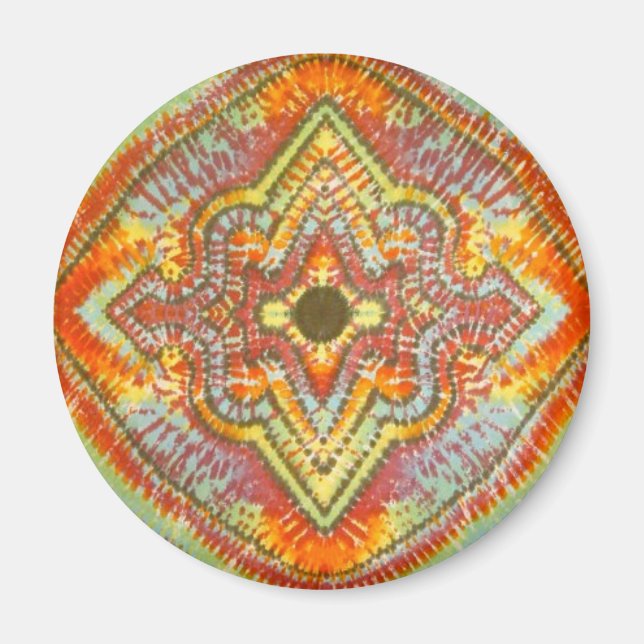 Orange/Yellow Tie Dye Magnet (Front)