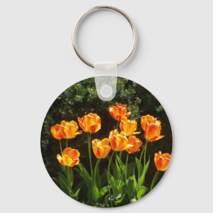 Orange/Yellow Tulips key chain