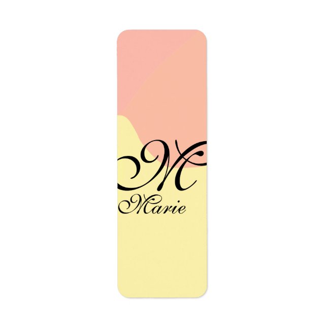Orange yellow watercolor retro add your monogram  (Front)