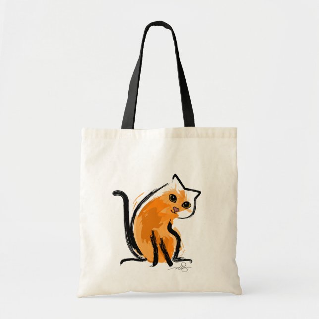 Orange You A Cat Tote Bag (Front)