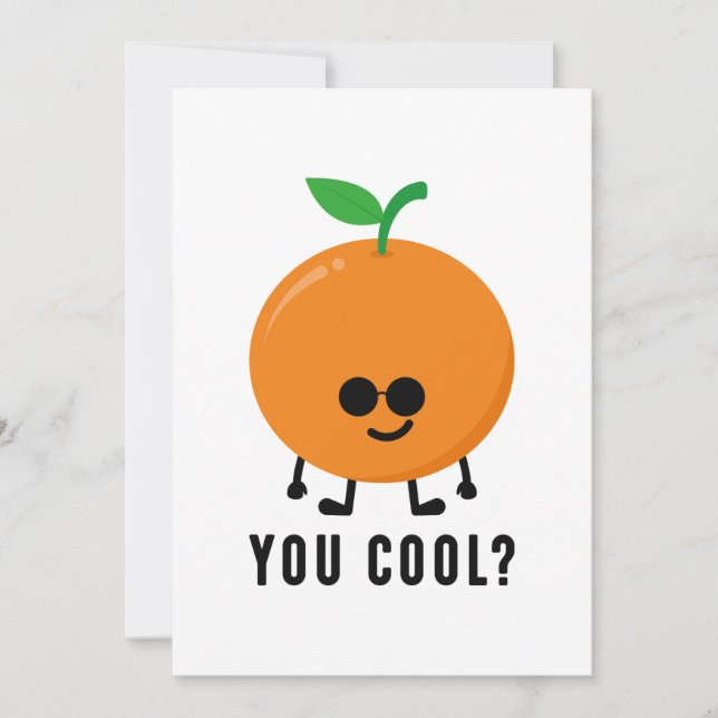 Orange You Cool? Thank You Card (Front)