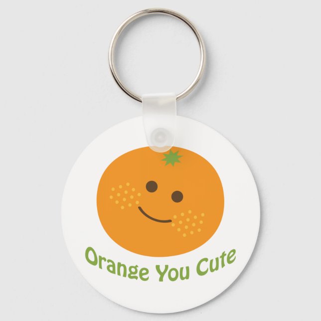Orange You Cute Key Ring (Front)