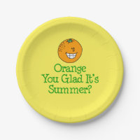 Orange You Glad It's Summer Pun Yellow