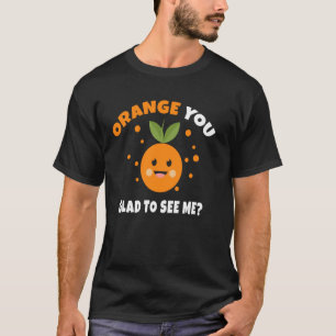 Orange You Glad To See Me Citrus Fruit Pun Stateme T-Shirt