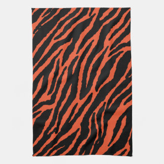Orange Zebra Kitchen Towel