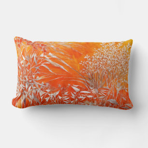 Orange Zen Spirit Art  Lumbar Cushion