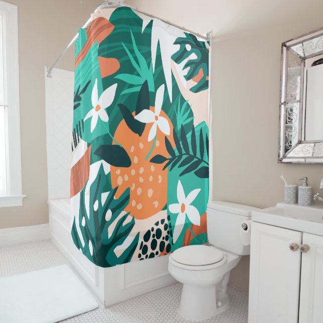 Orange Zest Shower Curtain (In Situ)
