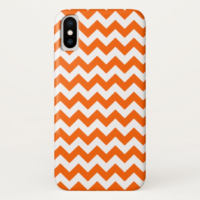 Orange Zig Zag Pattern Case-Mate iPhone Case (Back)