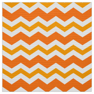 Orange Zig Zag Upholstery Fabric By the Yard