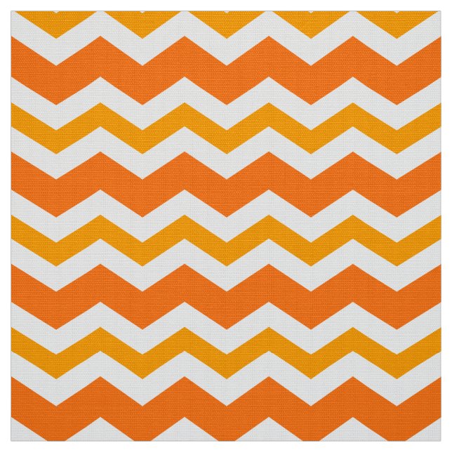 Orange Zig Zag Upholstery Fabric By the Yard (Swatch)