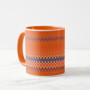 Orange Zigzag Mug