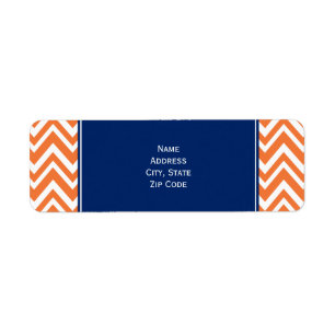 Orange Zigzag Pattern with Royal Blue