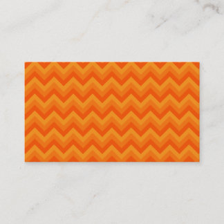 Orange Zigzag Stripes. Business Card
