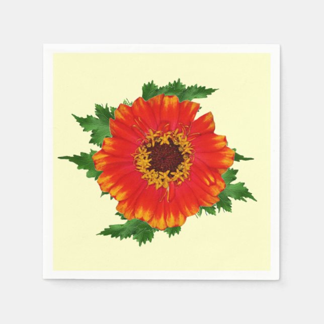 Orange Zinnia Napkin (Front)