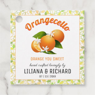 Orangecello Orange Fruit Wedding Favour Tags