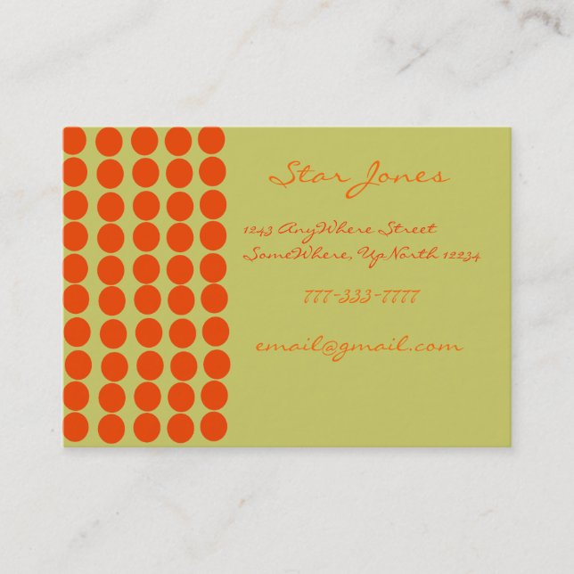 Orangerie Business Card (Front)