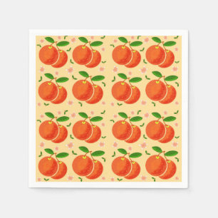 Oranges and blossoms napkin
