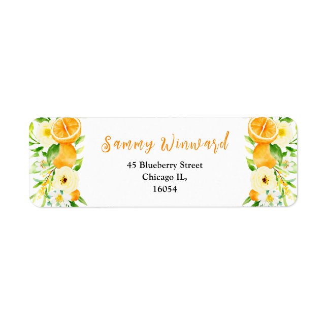 Oranges and Foliage Baby Shower (Front)