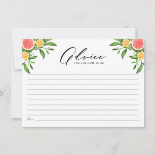 Oranges and Grapefruits Advice for the New Mum Card