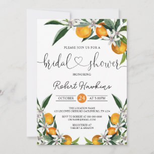 Oranges and Lemon Bridal Shower Invitation