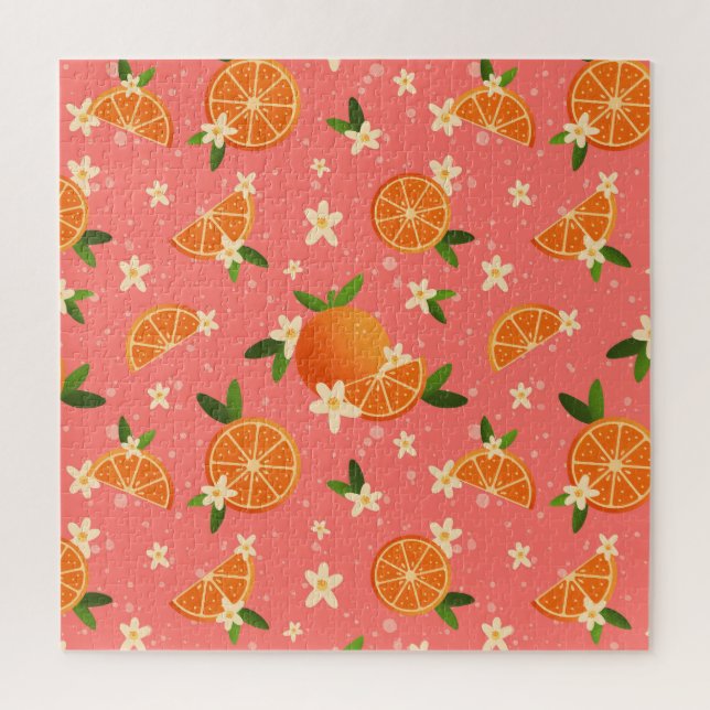 Oranges and orange blossom joy  jigsaw puzzle (Vertical)