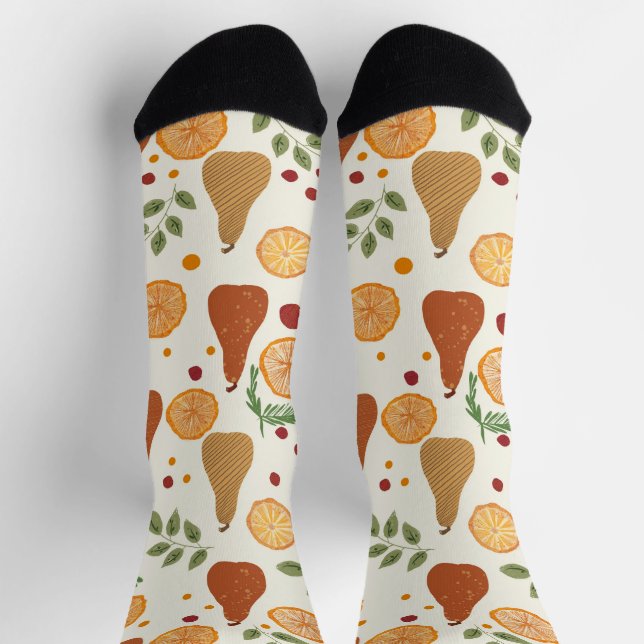 Oranges and Pears Fruit Socks (Top)