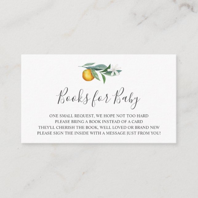 Oranges Books for Baby Insert Card (Front)