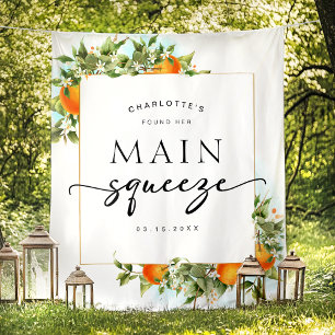 Oranges Bridal Shower Backdrop Tapestry
