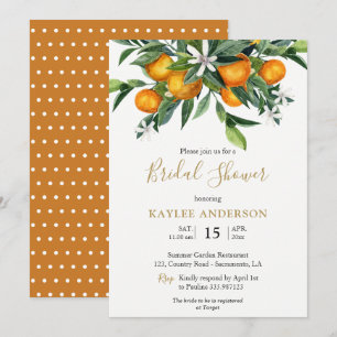 Oranges Bridal Shower invitation card