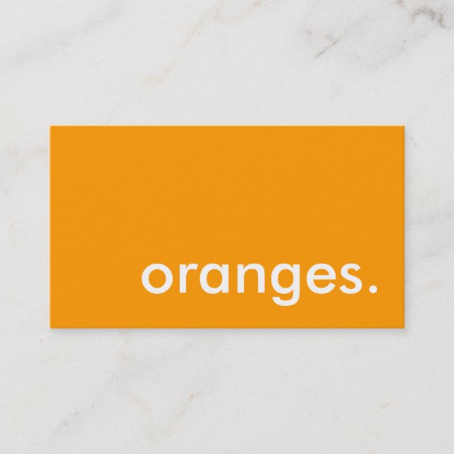 oranges. business card (Front)