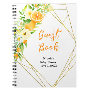 Oranges Citrus Baby Shower Guest Book