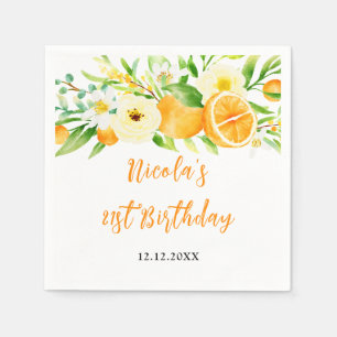 Oranges Citrus Baby Shower Napkin