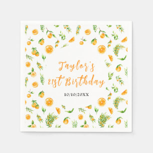 Oranges Citrus Birthday Party Napkin
