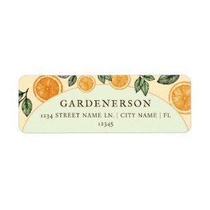 Oranges Citrus Fruit Return Address Label