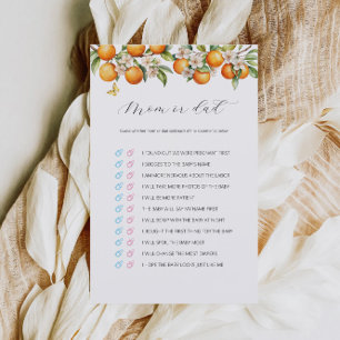 Oranges Citrus Mum Or Dad Baby Shower Game