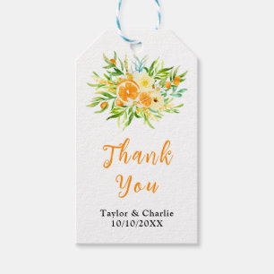 Oranges Citrus Wedding Thank You Gift Tags