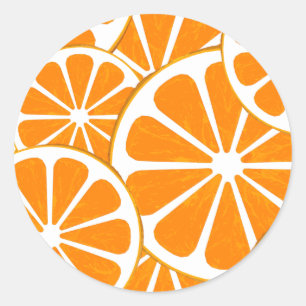 oranges. classic round sticker