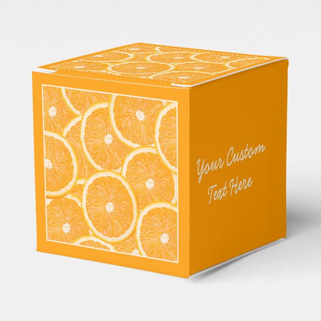 Oranges custom favour box (Front Side)