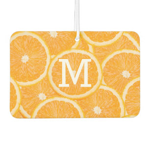 "Oranges" custom monogram air freshner Car Air Freshener