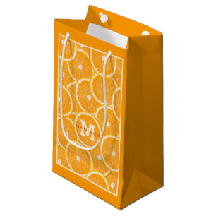 Oranges custom monogram gift bags