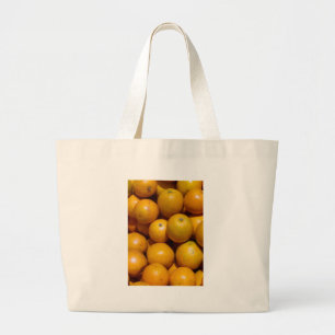 Oranges fruit Florida market orange Large Tote Bag