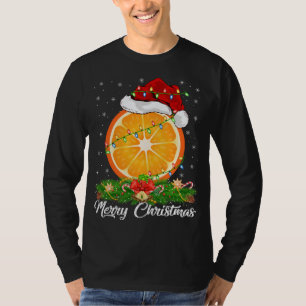 Oranges Fruit Lover Matching Santa Hat Oranges Chr T-Shirt