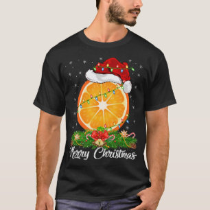 Oranges Fruit Lover Matching Santa Hat Oranges Chr T-Shirt