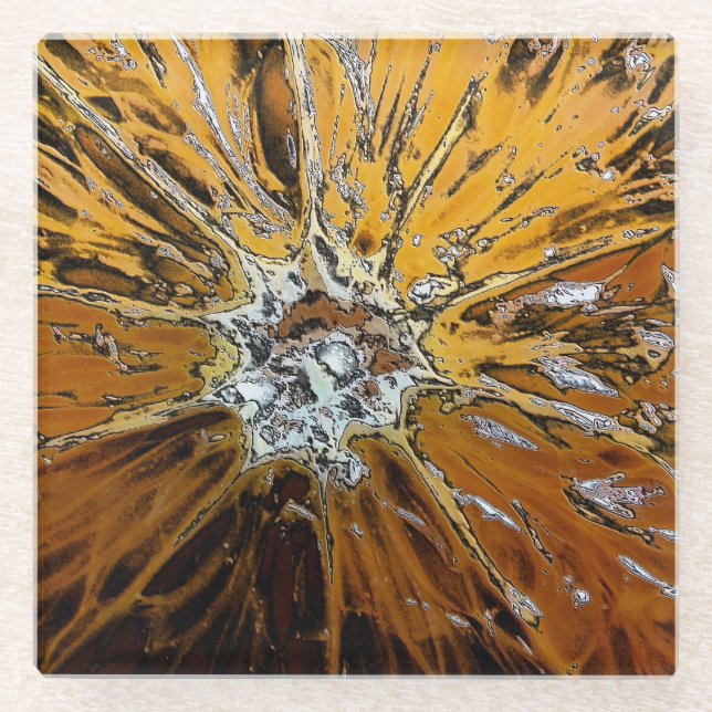 ORANGES GLASS COASTER (Front)