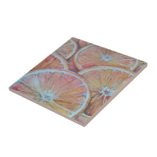 Oranges in slices tile