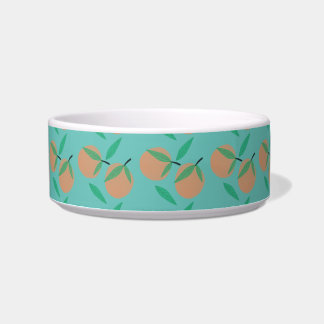 Oranges Leaf Hand Drawn Pattern Bowl