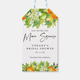 Oranges Lemon Citrus Bridal Shower Thank you Gift Tags