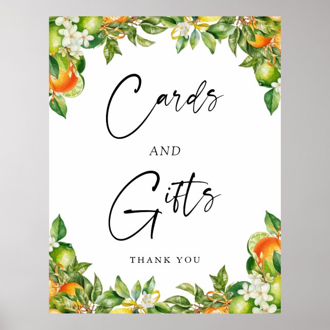 Oranges Lemon Citrus Cards and Gifts Sign (Front)